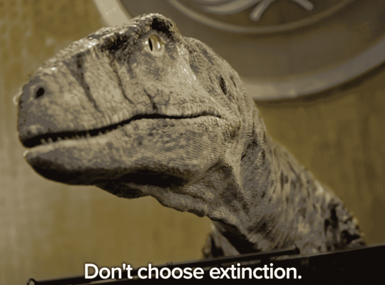 恐龙讲义提醒联合国观众不要选择灭绝